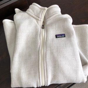 Cream full zip Patagonia sweatshirt